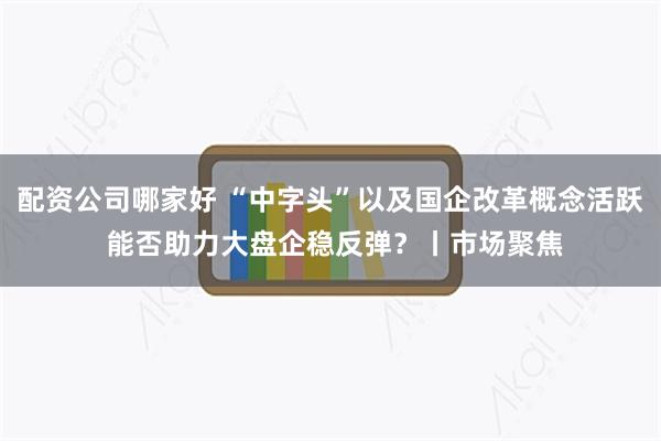 配资公司哪家好 “中字头”以及国企改革概念活跃 能否助力大盘企稳反弹？丨市场聚焦